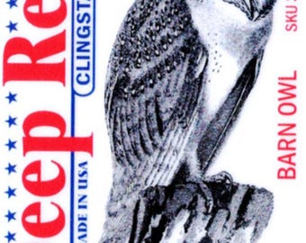 Deep Red Cling Stamps --    Barn Owl    -- NEW -- (#4844)