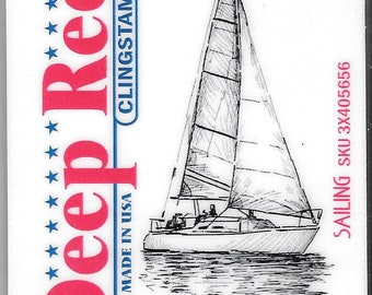 Deep Red Cling Stamps --  Sailing  -- NEW -- (#2740)