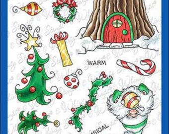 Whimsy Stamps --  Gnome Warm Wishes. -- NEW -- (#4402)