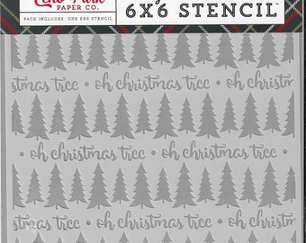 Echo Park Designer Stencil -- New -- Oh Christmas Tree  -- (#3287)