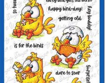 Whimsy Stamps --  Early Birds -- NEW  -- (#4598)