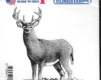 Deep Red Cling Stamps --  Buck Deer -- NEW -- (#2827)