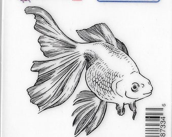 Deep Red Cling Stamps --  Goldfish  -- NEW -- (#3226)