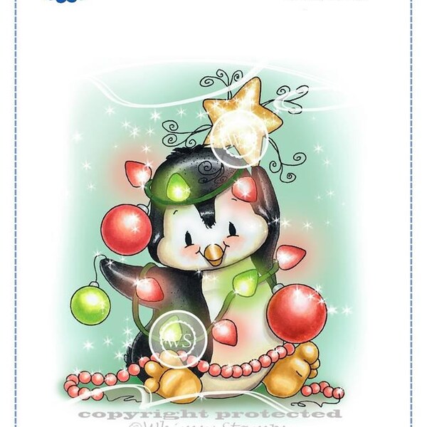 Whimsy Stamps -- Penguin Christmas Tree -- NEW  -- (#2587)