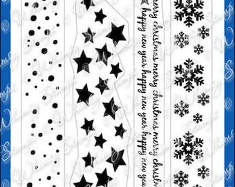 Whimsy Stamps --    Basic Christmas Backgrounds   -- NEW  -- (#4275)