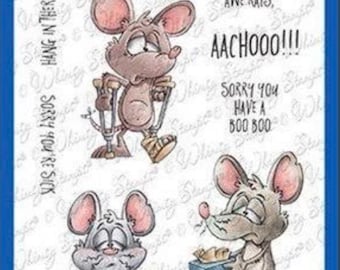 Whimsy Stamps --  Rats You’re Sick  -- NEW  -- (#4499)