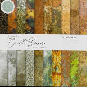 Blocco di carta 6 x 6 ~ Texture metalliche ~ Doppia faccia - NUOVO (#4220)