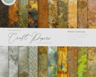 6 x 6 Paper Pad ~ Metal Textures ~ Double sided  - NEW (#4220)