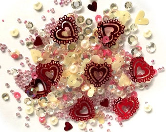 Buttons Galore -- Sparkletz  --  VALENTINE'S DAY  -- NEW  (#3701)