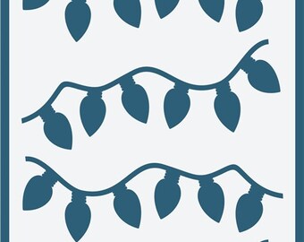 Clear Scraps Designer Stencil -- New -- LIGHTS -- (#3551)