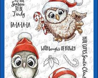 Whimsy Stamps --   Happy Owlidays Too    -- NEW -- (#4016)