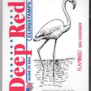 Deep Red Cling Stamps --  Flamingo -- NEW -- (#2743)