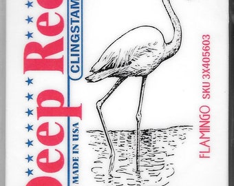 Deep Red Cling Stamps --  Flamingo -- NEW -- (#2743)