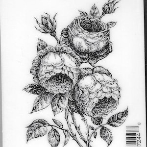 Timbri trasparenti rosso intenso -- Rose inglesi -- NUOVO -- (#2956)