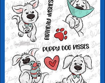 Whimsy Stamps --   Puppy Dog Kisses   -- NEW  -- (#4384)