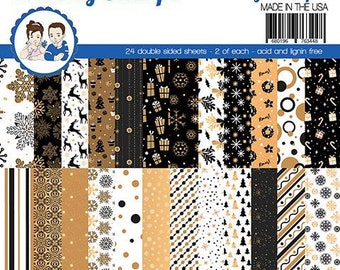 6 x 6 Paper Pad ~   Gilded Holiday   ~ Double sided NEW (#4121)
