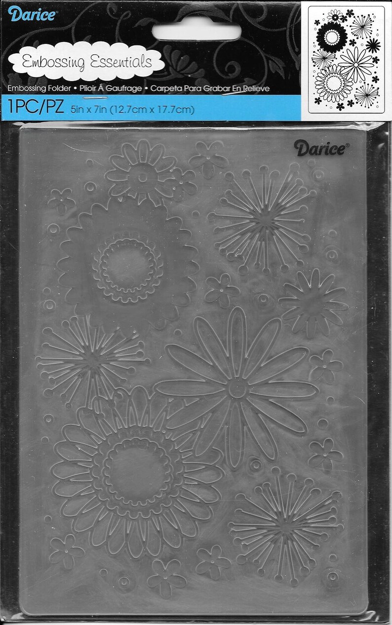 Darice Embossing Folder New Flower Frenzy 3057 Etsy