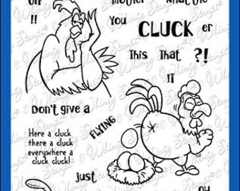 Whimsy Stamps -- What the Cluck  -- NEW  -- (#4551)