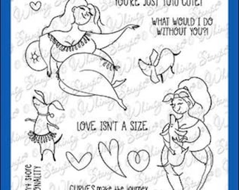 Whimsy Stamps --    Cute and Curvy   -- NEW  -- (#3734)