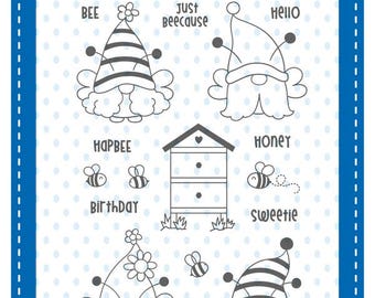 Whimsy Stamps --   BEE Gnomies  -- NEW  -- (#4711)