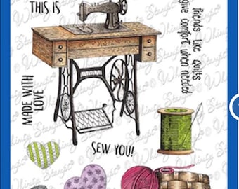 Whimsy Stamps --  Sew You -- NEW  -- (#4449)
