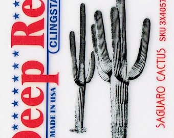 Deep Red Cling Stamps --  Saguaro Cactus   -- NEW -- (#4484)
