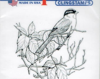 Deep Red Cling Stamps --    Songbird   -- NEW -- (#4456)