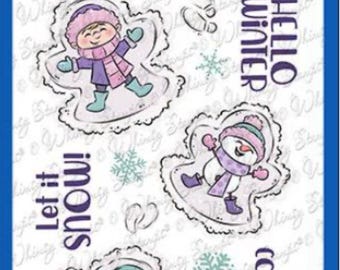 Whimsy Stamps --  Snow Angels   -- NEW  -- (#4448)