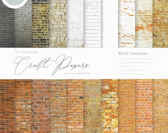 6 x 6 Paper Pad ~ Brick Textures ~ Double sided  - NEW (#4799)