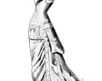 Deep Red Cling Stamps --    Victorian View -- NEW -- (#4810)