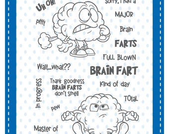Whimsy Stamps --  Brain Fart  -- NEW  -- (#4507)