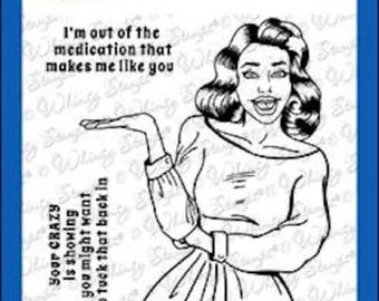 Whimsy Stamps --     Meme FYI  -- NEW  -- (#4312)