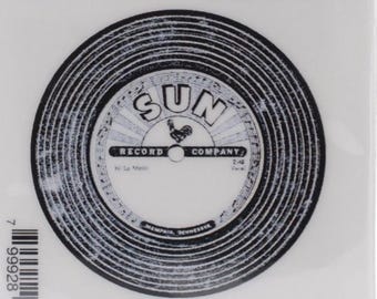 Deep Red Cling Stamps --   Vintage 45 Record     -- NEW -- (#4481)