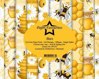 6 x 6 Paper Pad ~  Bees  ~ Single sided ~~  NEW ~~  (#4646)