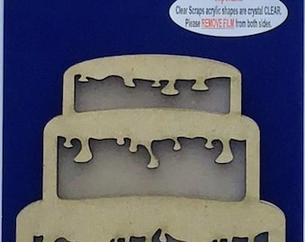 Clear Scraps -- Mini Shaker  --  Birthday Cake -- NEW  (#4410)