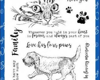 Whimsy Stamps --    Love Has Four Paws   -- NEW  -- (#3599)
