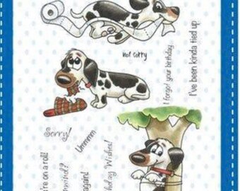 Whimsy Stamps --  Doggie Naughty -- NEW  -- (#4489)