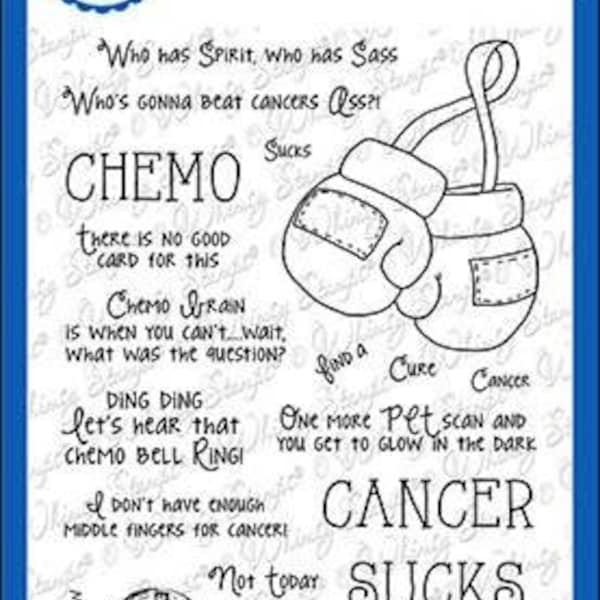 Whimsy Stamps -- Cancer Sucks  -- NEW  -- (#3488)