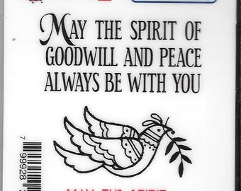 Deep Red Cling Stamps -- May the Spirit  -- NEW -- (#2821)