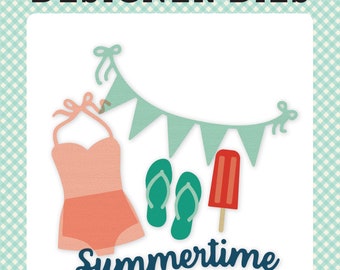Echo Park - Summer Time Icons Die set   -  NEW  (#3689)