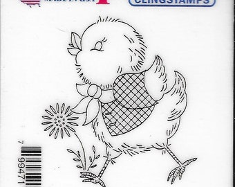 Deep Red Cling Stamps --   Spring Chicken  -- NEW -- (#3818)