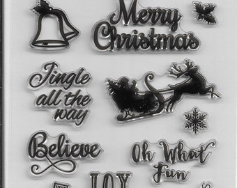 Holiday Trendz Clear Stamp Set --  NEW  --   Merry Christmas  --  (#3274)