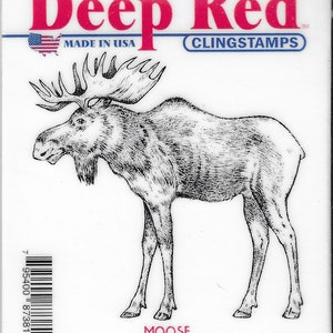 Timbri trasparenti rosso intenso -- Alce -- NUOVO -- (#3863)