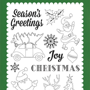 Carta Bella Cling Stamps -- Christmas Time -- NEW -- (#3334)