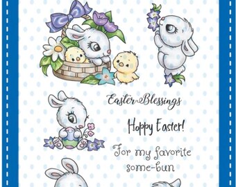 Whimsy Stamps --  Easter Bunnies  -- NEW  -- (#4597)