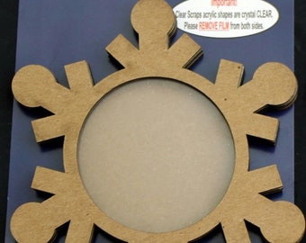 Clear Scraps -- Mini Shaker  SNOWFLAKE  -- NEW  (#3520)