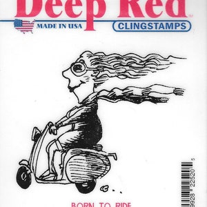 Timbri trasparenti rosso intenso -- Born to Ride -- NUOVO -- (#2890)