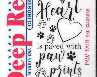 Deep Red Cling Stamps --  Paw Path -- NEW -- (#2939)