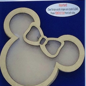 Clear Scraps -- Mini Shaker GIRL MOUSE  -- NEW  (#3526)