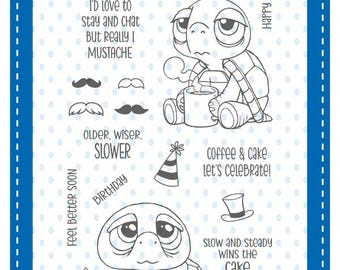 Whimsy Stamps --   Older, Wiser,  Slower  -- NEW  -- (#4712)